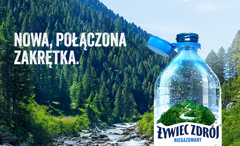 Butelka Żywiec Zdrój ma przymocowaną nakrętkę? Nie odrywaj jej podczas otwierania!